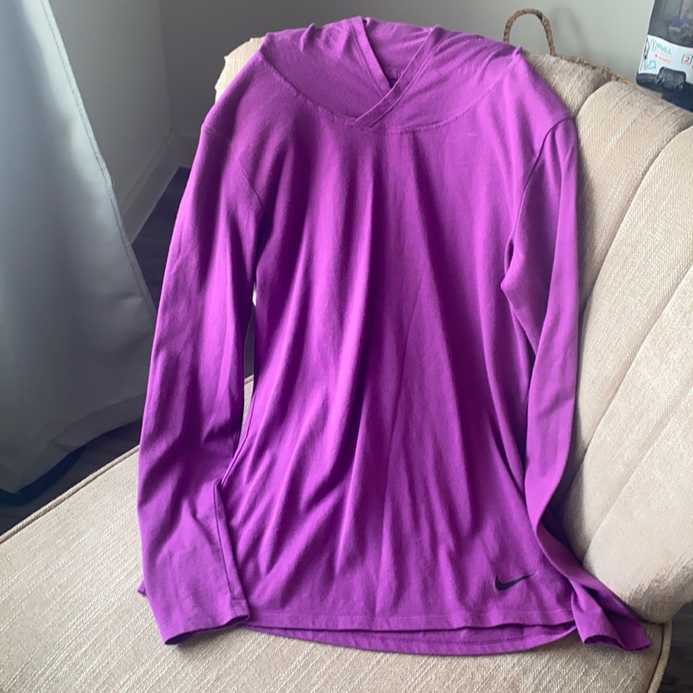 Purple Nike long sleeve hooded top